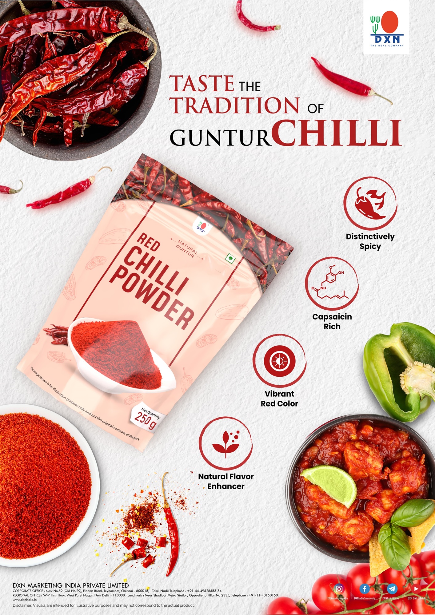 DXN Guntur Red Chilli Powder